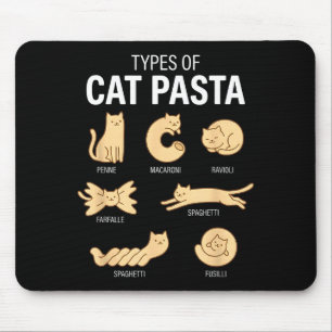 Funny Types Of Cat Pasta Cute Kawaii Cat Lover Men Mouse Mat