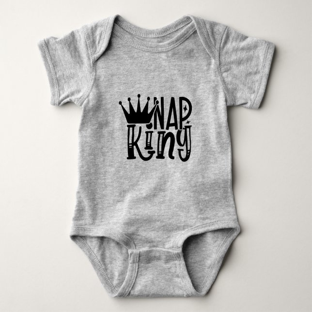 Funny  Typography Baby Bodysuit (Front)