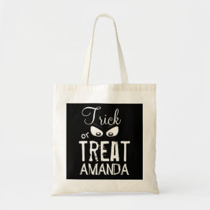Funny Typography  Black and White Halloween Tote Bag