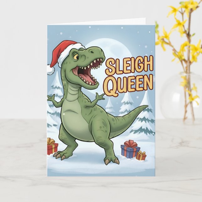 FUNNY TYPOGRAPHY CHRISTMAS CARD (Yellow Flower)