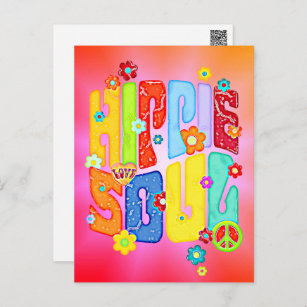 Funny Typography - HIPPIE SOUL 1 Postcard