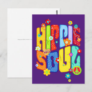 Funny Typography - HIPPIE SOUL 1 Postcard