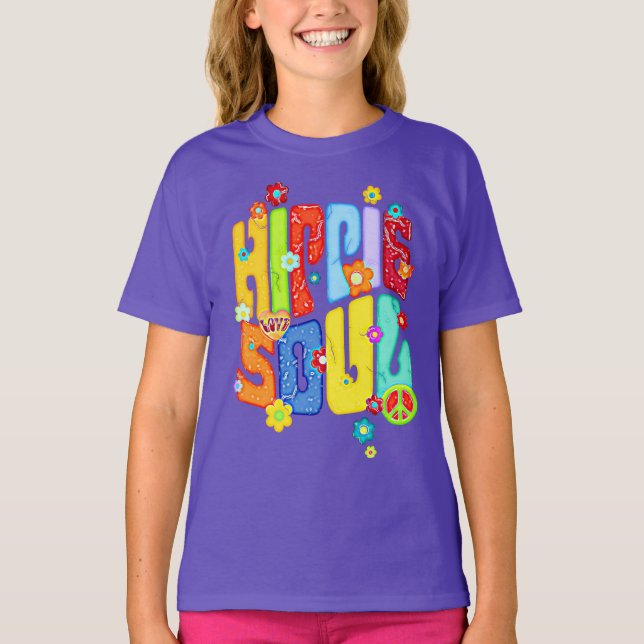 Funny Typography - HIPPIE SOUL 1 T-Shirt (Front)