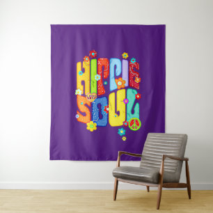 Funny Typography - HIPPIE SOUL 1 Tapestry