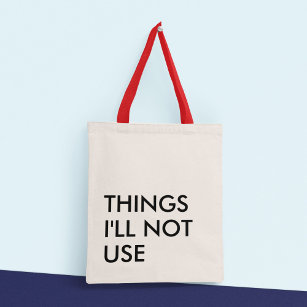 Funny Typography Minimalist Modern Tote Bag