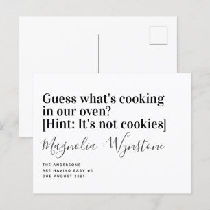 Funny Typography Pregnancy Announcement