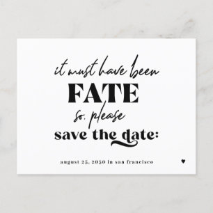 Funny typography quote wedding save the date announcement postcard