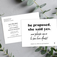 Funny typography quote wedding save the date