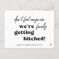 Funny typography quote wedding save the date