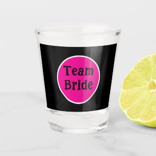 Funny typography TEAM BRIDE personalised unique  Shot Glass