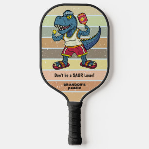 Funny Tyrannosaurus Rex Retro Saur Loser Custom Pickleball Paddle