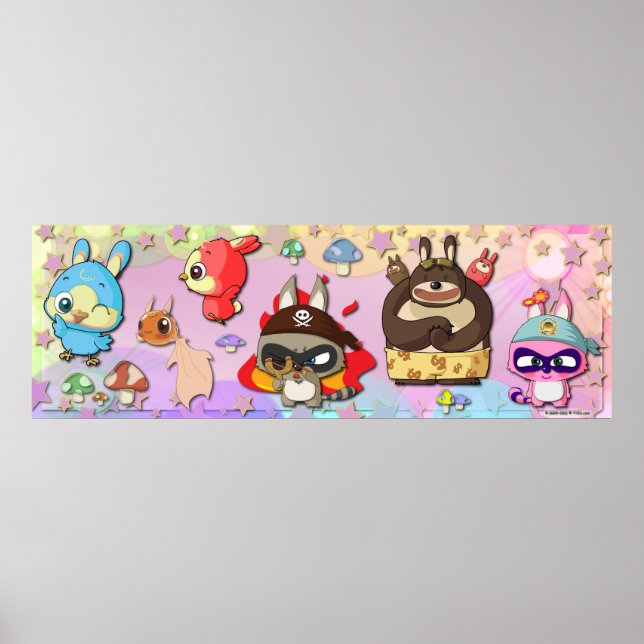Funny TYZU Cartoon Cute Characters Kawaii Poster (Front)