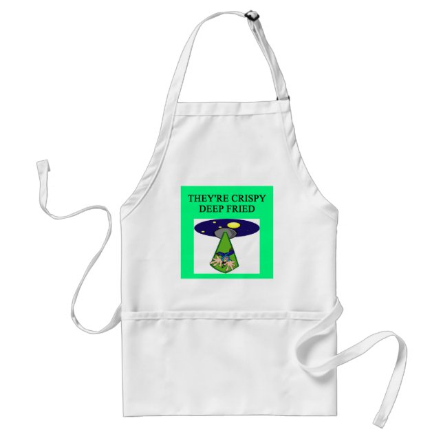funny ufo alien abduction area 51 joke standard apron (Front)