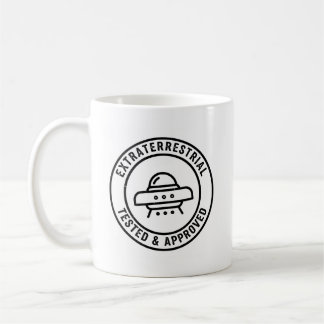 Funny UFO Alien Extraterrestrial Tested & Approved Coffee Mug