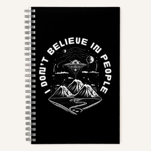 Funny UFO Aliens People Quote Notebook