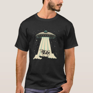 Funny UFO Beams a Cow Costume for Galactic Giggles T-Shirt