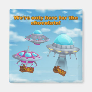 Funny UFO Chocolate Lover's Design Magnet