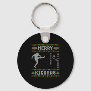 Funny Ugly Christmas Football Srt Team Kicker Key Ring