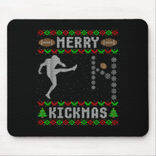 Funny Ugly Christmas Football Srt Team Kicker Mouse Mat