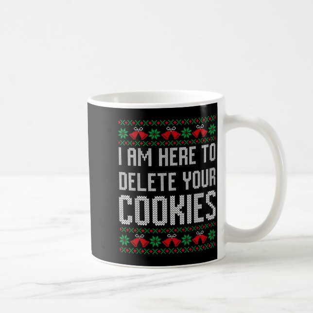 Funny Ugly Christmas Sweater Computer Geek Christm Coffee Mug (Right)