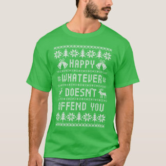 Funny Ugly Christmas Sweater Happy Whatever Doesnt