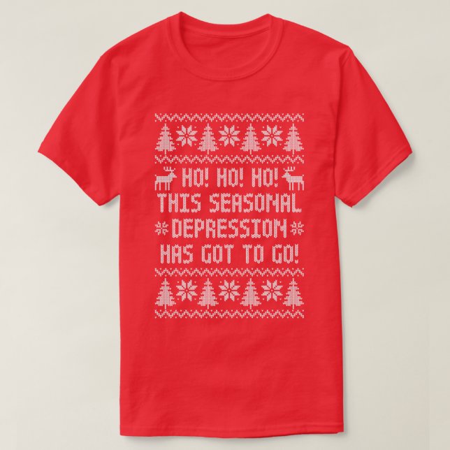 Funny Ugly Christmas Sweater Ho Ho Ho This Seasona (Design Front)