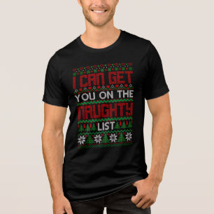 Funny Ugly Christmas Sweater Naughty List Knit