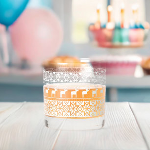 Funny Ugly Christmas Sweater Nordic Reindeer Whiskey Glass