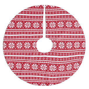 Funny ugly Christmas sweater pattern tree skirt