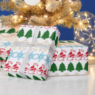 Funny Ugly Christmas Sweater Pattern Wrapping Paper