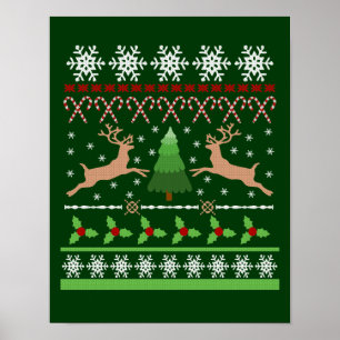 Funny Ugly Christmas Sweater Poster