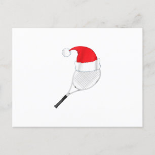 funny ugly christmas sweater tennis  santa holiday postcard