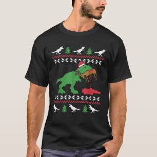 Funny Ugly Christmas Sweater Trex Reindeer Ugly Xm