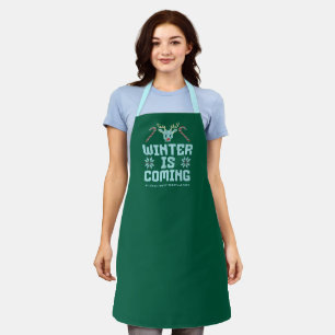 Funny Ugly Christmas Sweater Winter is Coming Apron