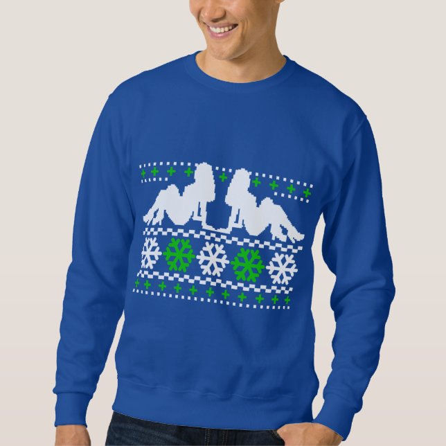 Funny! Ugly Christmas Sweater with Chicks (Front)