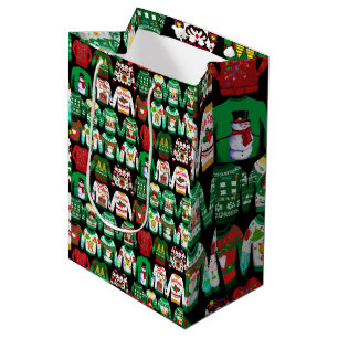 Funny Ugly Christmas Sweaters  Medium Gift Bag