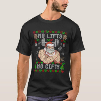 Funny Ugly Christmas Weightlifting Designs Men s U T-Shirt