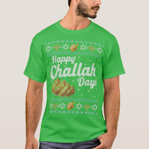 Funny Ugly Hanukkah Sweater Happy Challah Days