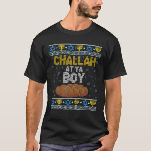Funny Ugly Hanukkah Sweater Shirt Challah At Ya Bo