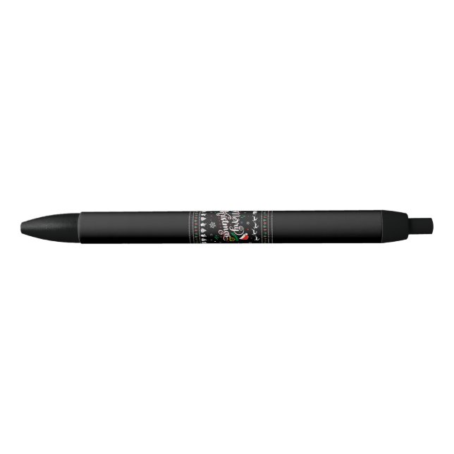 Funny Ugly  Merry Christmas Black Ink Pen (Front)