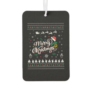 Funny Ugly Merry Christmas Car Air Freshener