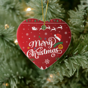 Funny Ugly  Merry Christmas Ceramic Tree Decoration