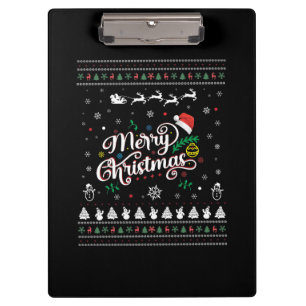 Funny Ugly  Merry Christmas Clipboard