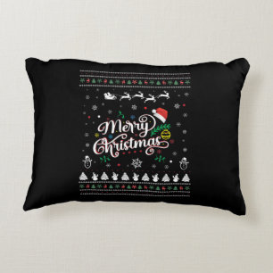 Funny Ugly Merry Christmas Decorative Cushion