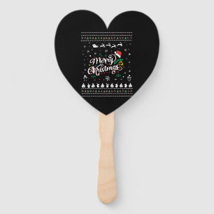 Funny Ugly Merry Christmas Hand Fan