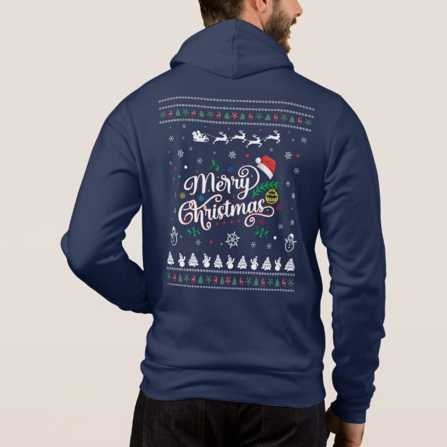Funny Ugly  Merry Christmas Hoodie (Back)