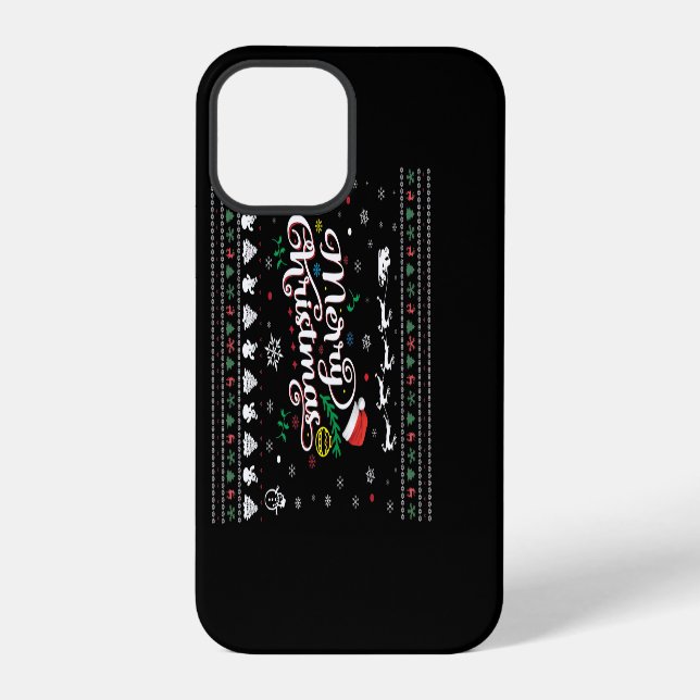 Funny Ugly  Merry Christmas iPhone Case (Back)