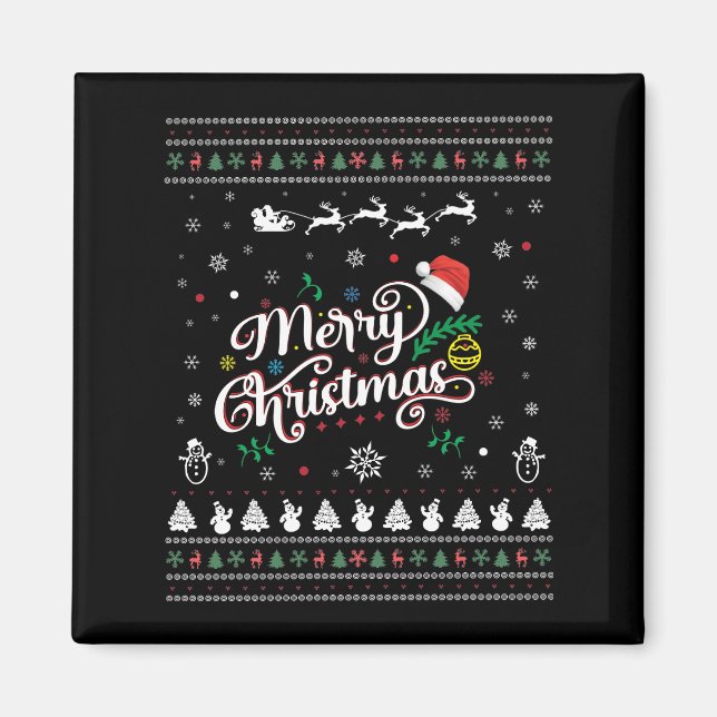 Funny Ugly  Merry Christmas Magnet (Front)