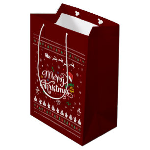 Funny Ugly Merry Christmas Medium Gift Bag