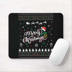 Funny Ugly Merry Christmas Mouse Mat